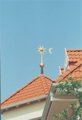 Wetterfahne Sonne und Mond