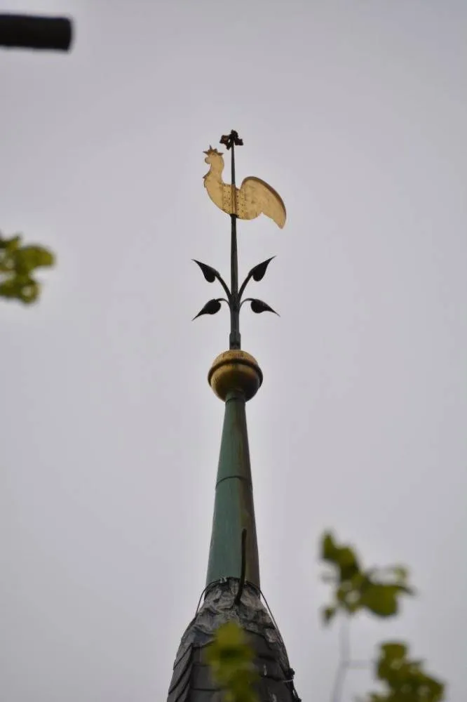 Restaurierung Wetterhahn der Kirche in Holle