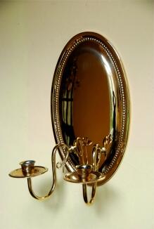 ovaler Blaker, m/Perlen, 2-arm., 330/195 mm, Messing