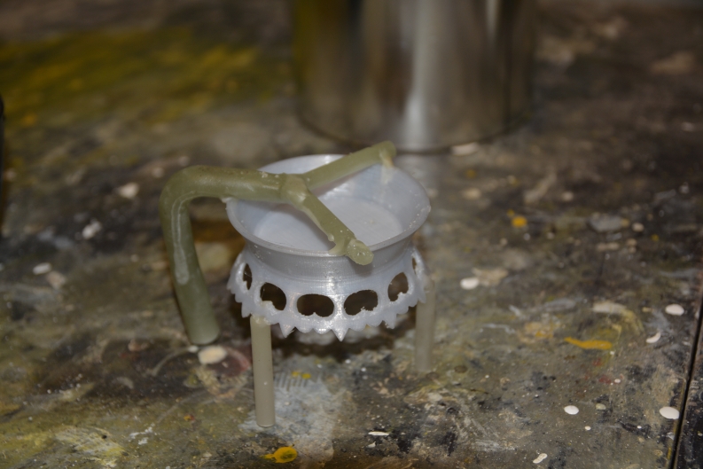 Der 3D Druck wird mit den entsprechenden Gusskanälen versehen