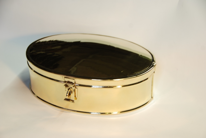 gr. Keksdose, oval, 260/180/80 mm