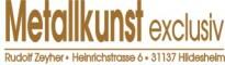 Metallkunst exclusiv - Rudolf Zeyher - Wohnaccessiores und Sakrale Kunst
